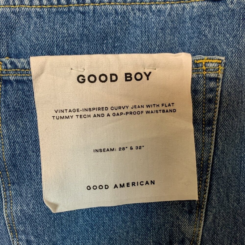 Good American Women's Good Boy Tapered High-Rise Jeans Size 25x31 - Picture 10 of 12